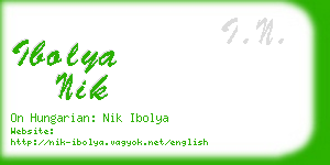 ibolya nik business card